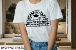 Funny Senior Mom Class of 2024 SVG T-shirt Design Mother Day Product Image 3