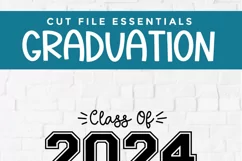 This 2024 graduation design is perfect for creating custom shirts or tote bags for 2024 grads with your Cricut