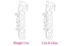 Class of 2026 Cake Topper SVG Cut File Product Image 3