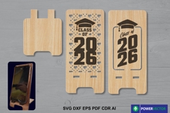 Class of 2026 Phone Holder, Cellphone Stand Laser Cut File Product Image 3