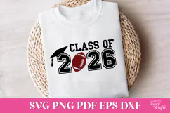 Class of 2026 Football SVG Quote Product Image 1