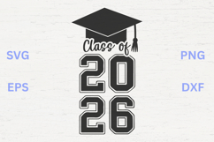 Class of 2026 Graduation cap Sports SVG Product Image 1