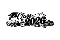 Class of 2026 Modern Graduation Lettering Design Product Image 1