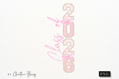 Pearls Girly Class of 2026 Senior PNG Front &amp; Back Designs Product Image 5