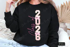 Pearls Girly Class of 2026 Senior PNG Front & Back Designs Product Image 2