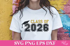 Class of 2026 SVG Cut File | 2026 Graduation SVG Product Image 1