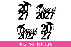 Class of 2027 Cake Topper SVG Cut Files Pack Product Image 1