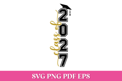 Class of 2027 Vertical Graduation SVG Cut File Product Image 1