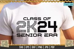 Class of 2K24 Senior Era is a professional design that is ready to be cut with all major cutting machines. Sublimation, iron-on transfer and printing file formats also included.