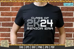 Class of 2K24 Senior Era is a professional design that is ready to be cut with all major cutting machines. Sublimation, iron-on transfer and printing file formats also included.