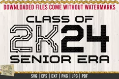 Class of 2K24 Senior Era is a professional design that is ready to be cut with all major cutting machines. Sublimation, iron-on transfer and printing file formats also included.