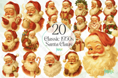Classic 1950s Santa Claus Clipart Bundle Product Image 1