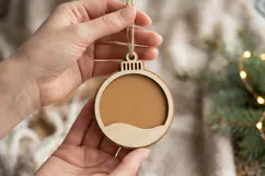 Classic Bauble Ornament SVG, Laser Cut Glowforge File SVG Product Image 2