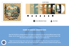 Classic Camper Van Nature 3D Shadow Box - Camper Van 3D SVG Product Image 5