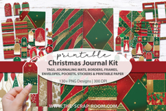 Christmas Printable Junk Journal paper Christmas Craft Kit Product Image 1