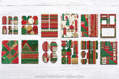 Christmas Printable Junk Journal paper Christmas Craft Kit Product Image 4