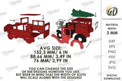 Classic Christmas Stand Laser Cut. Christmas Stand Decor SVG Product Image 2