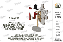 Classic Christmas Stand Laser Cut. Christmas Stand Decor SVG Product Image 2
