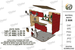 Classic Christmas Stand Laser Cut. Christmas Stand Decor SVG Product Image 2