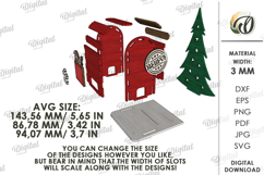 Classic Christmas Stand Laser Cut. Christmas Stand Decor SVG Product Image 2