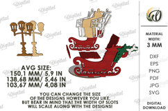 Classic Christmas Stand Laser Cut. Christmas Stand Decor SVG Product Image 2