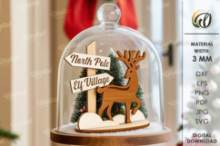 Classic Christmas Stand Laser Cut. Christmas Stand Decor SVG Product Image 1