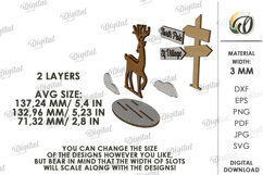 Classic Christmas Stand Laser Cut. Christmas Stand Decor SVG Product Image 2