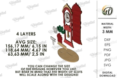 Classic Christmas Stand Laser Cut. Christmas Stand Decor SVG Product Image 2