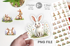 Classic Easter Bunnies Sticker Product Image 1