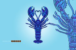 Classic elegant lobster ornament svg Product Image 1