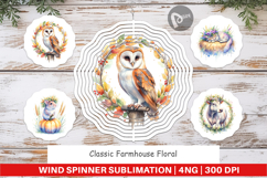 Classic Farmhouse Floral Wind Spinner Product Image 1