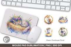 Classic Farmhouse Floral Mouse Pad Product Image 1