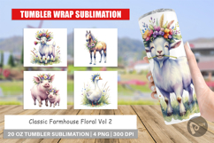 Classic Farmhouse Floral Tumbler Product Image 1