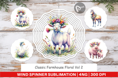 Classic Farmhouse Floral Wind Spinner Product Image 1