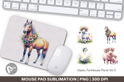 Classic Farmhouse Floral Mouse Pad Product Image 1