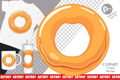 Glazed Donut Clipart Product Image 1