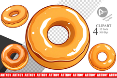 Glazed Donut Clipart Product Image 1