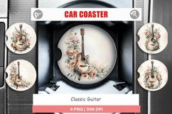 Car Coaster Classic Guitar Product Image 1