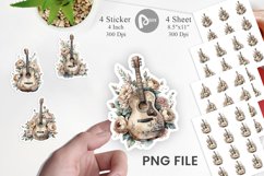 Classic Guitar Sticker Product Image 1