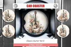 Car Coaster Classic Guitar Product Image 1