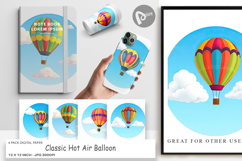 Digital Paper Classic Hot Air Balloon Product Image 1