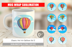 Mug Wrap Classic Hot Air Balloon Product Image 1