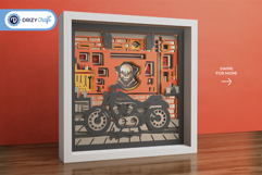 Classic Motorcycle Workshop 3D Shadow Box Product Image 2