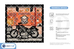 Classic Motorcycle Workshop 3D Shadow Box Product Image 4