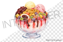 Classic Shaved Ice PNG Watercolor Illustration Clipart Product Image 1