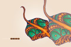 Classic stingray fish ornament svg Product Image 1