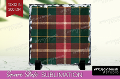 Tartan Plaid Slate PNG - Tartan Pattern Square Slate Product Image 1