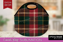 Tartan Plaid Lunch Bag - Tartan Pattern Lunch Bug PNG Product Image 1