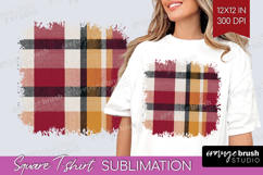 Tartan Plaid Square Tshirt Background - Tartan Pattern PNG Product Image 1