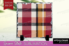 Tartan Plaid Slate PNG - Tartan Pattern Square Slate Product Image 1